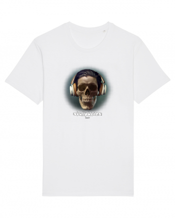 Craniu cu casti - skullphones 01 White