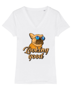 Cu atitudine - Looking good Tricou mânecă scurtă guler V Damă Evoker