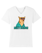 Cu atitudine - Mutt damon Tricou mânecă scurtă guler V Bărbat Presenter