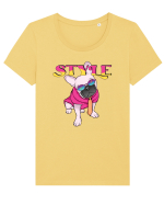 Cu atitudine - Style Tricou mânecă scurtă guler larg fitted Damă Expresser
