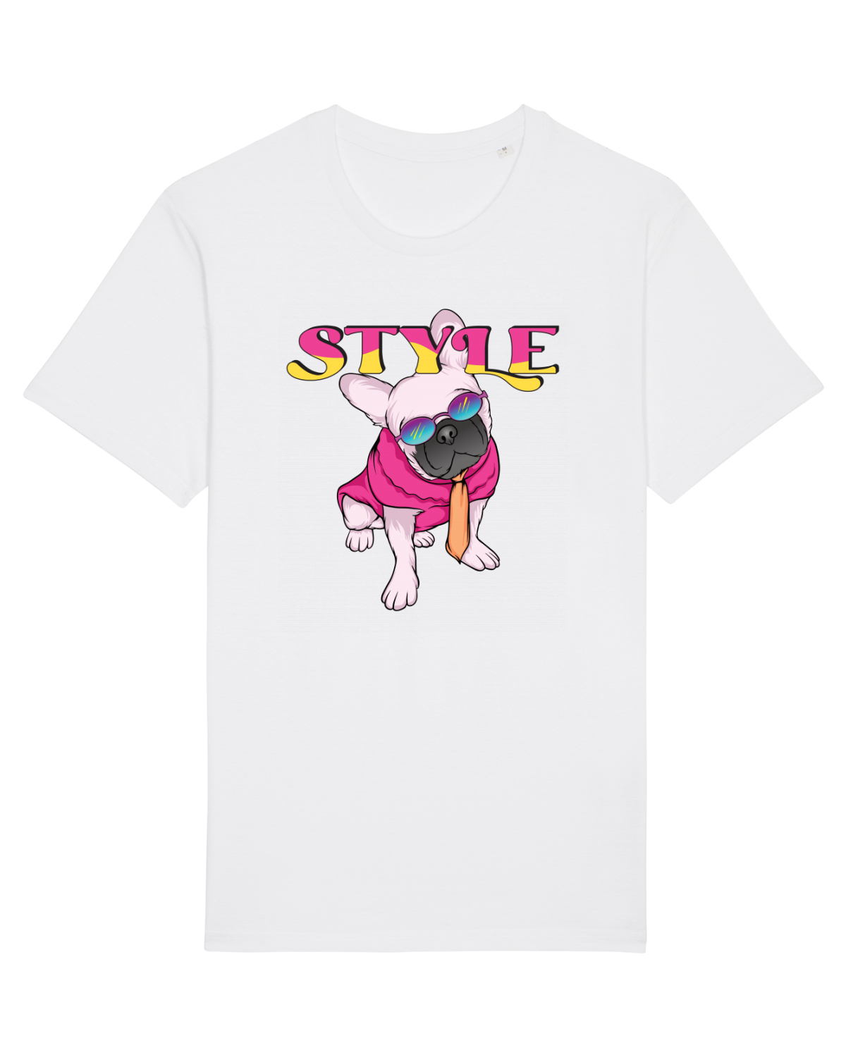Tricou mânecă scurtă Unisex Rocker White