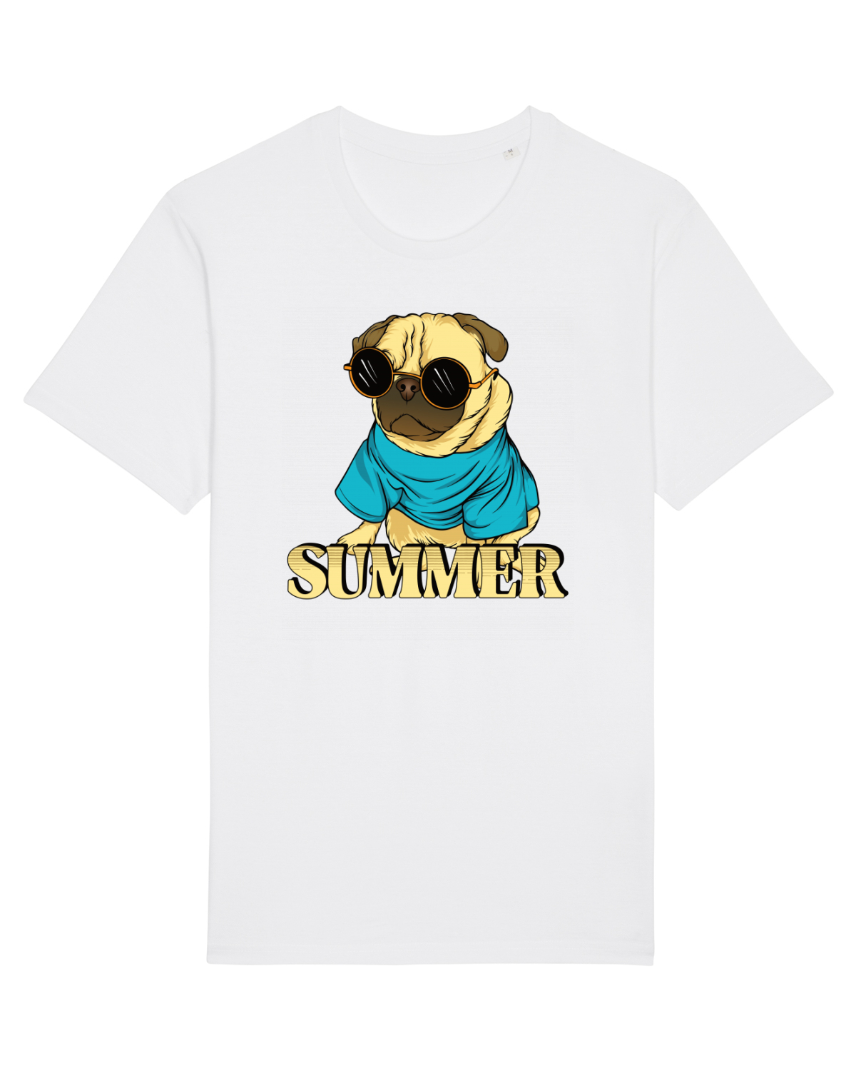 Tricou mânecă scurtă Unisex Rocker White