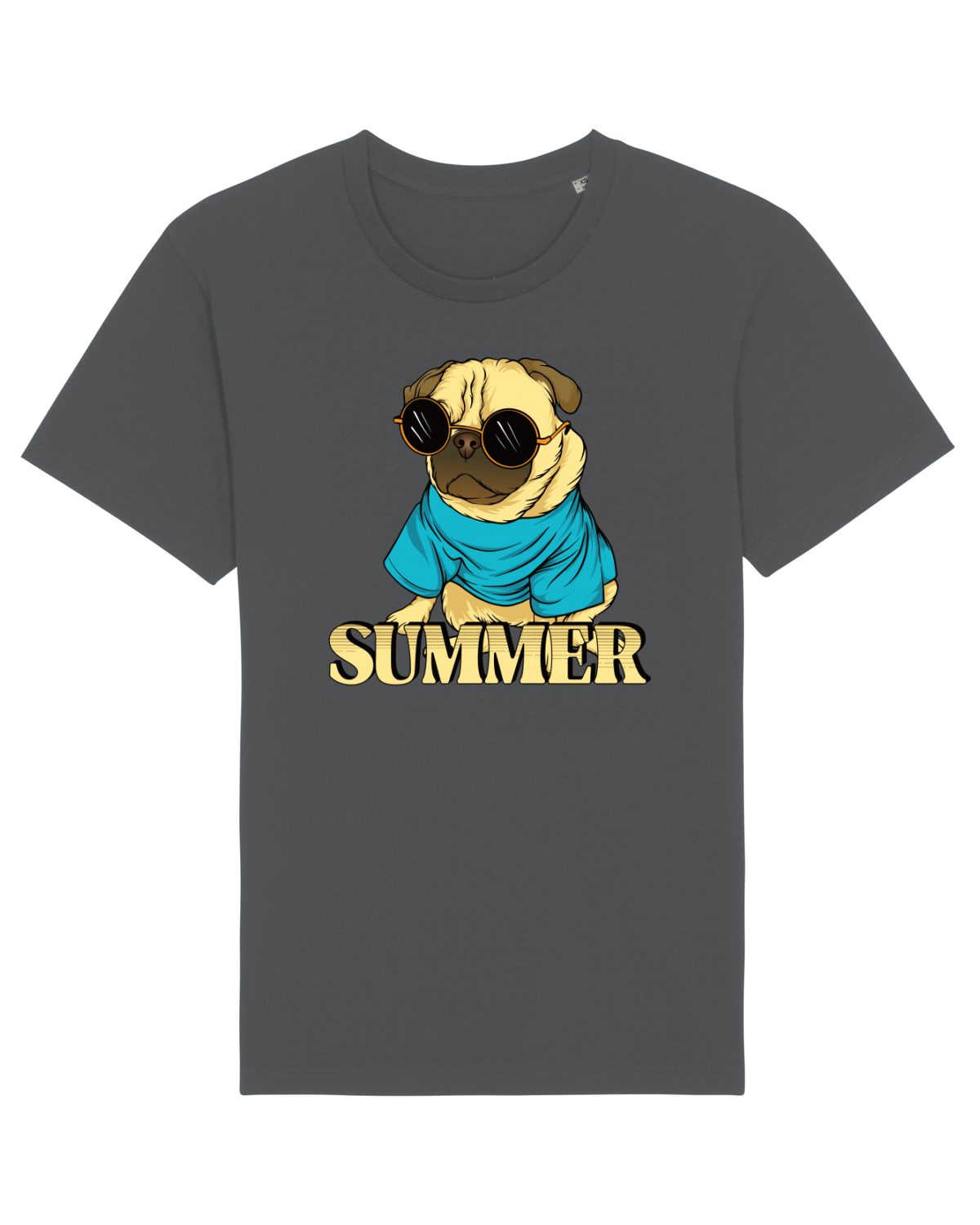 Tricou mânecă scurtă Unisex Rocker Anthracite