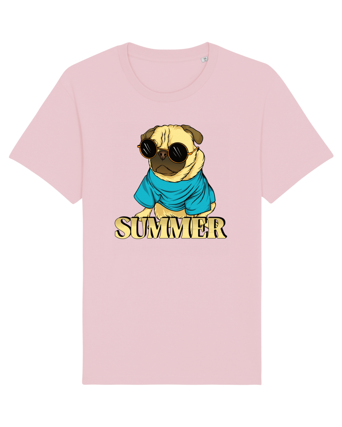 Tricou mânecă scurtă Unisex Rocker Cotton Pink
