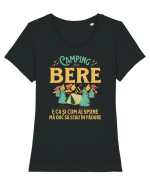 Camping fără bere e ca și cum ai spune mă duc să stau în pădure Tricou mânecă scurtă guler larg fitted Damă Expresser