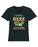 Camping fără bere e ca și cum ai spune mă duc să stau în pădure Tricou mânecă scurtă guler V Bărbat Presenter