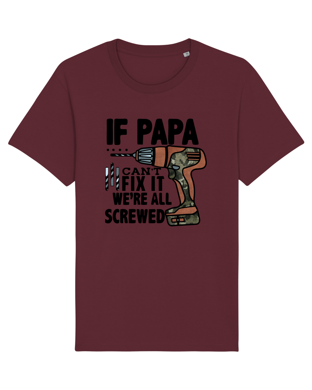 Tricou mânecă scurtă Unisex Rocker Burgundy