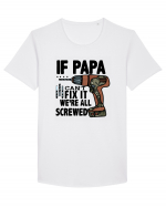 If Papa Can't Fix It We're All Screwed Tricou mânecă scurtă guler larg Bărbat Skater