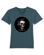 Craniu cu casti - skullphones 13 Tricou mânecă scurtă guler V Bărbat Presenter