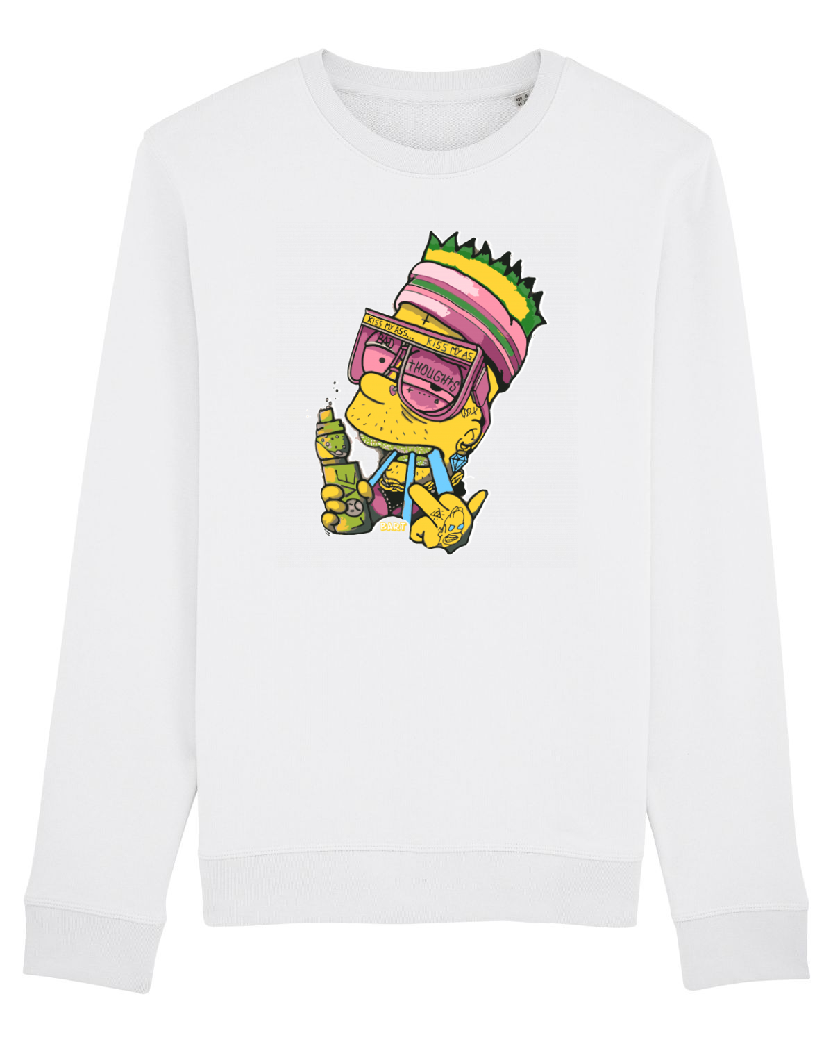 Bluză mânecă lungă Unisex Rise White