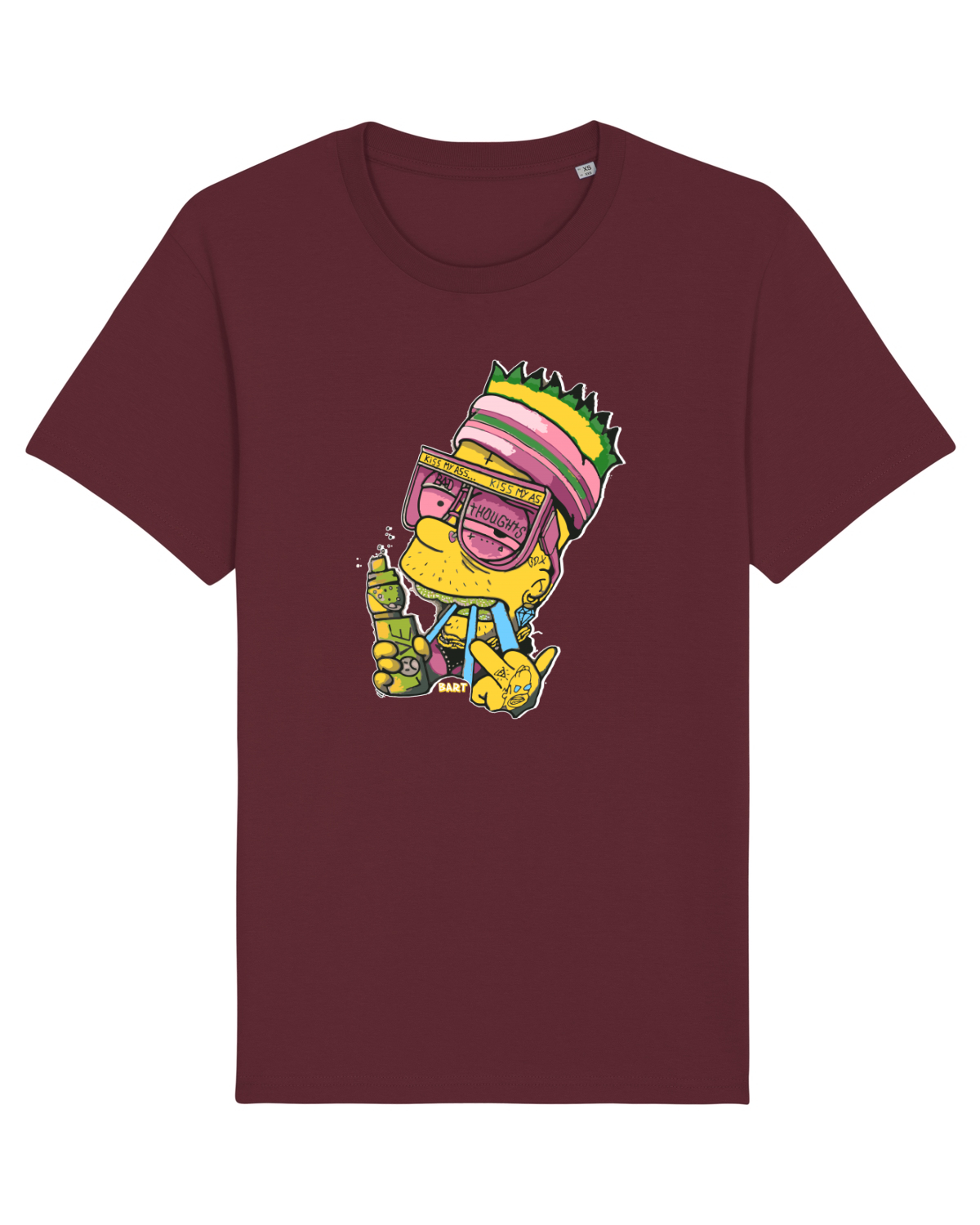 Tricou mânecă scurtă Unisex Rocker Burgundy