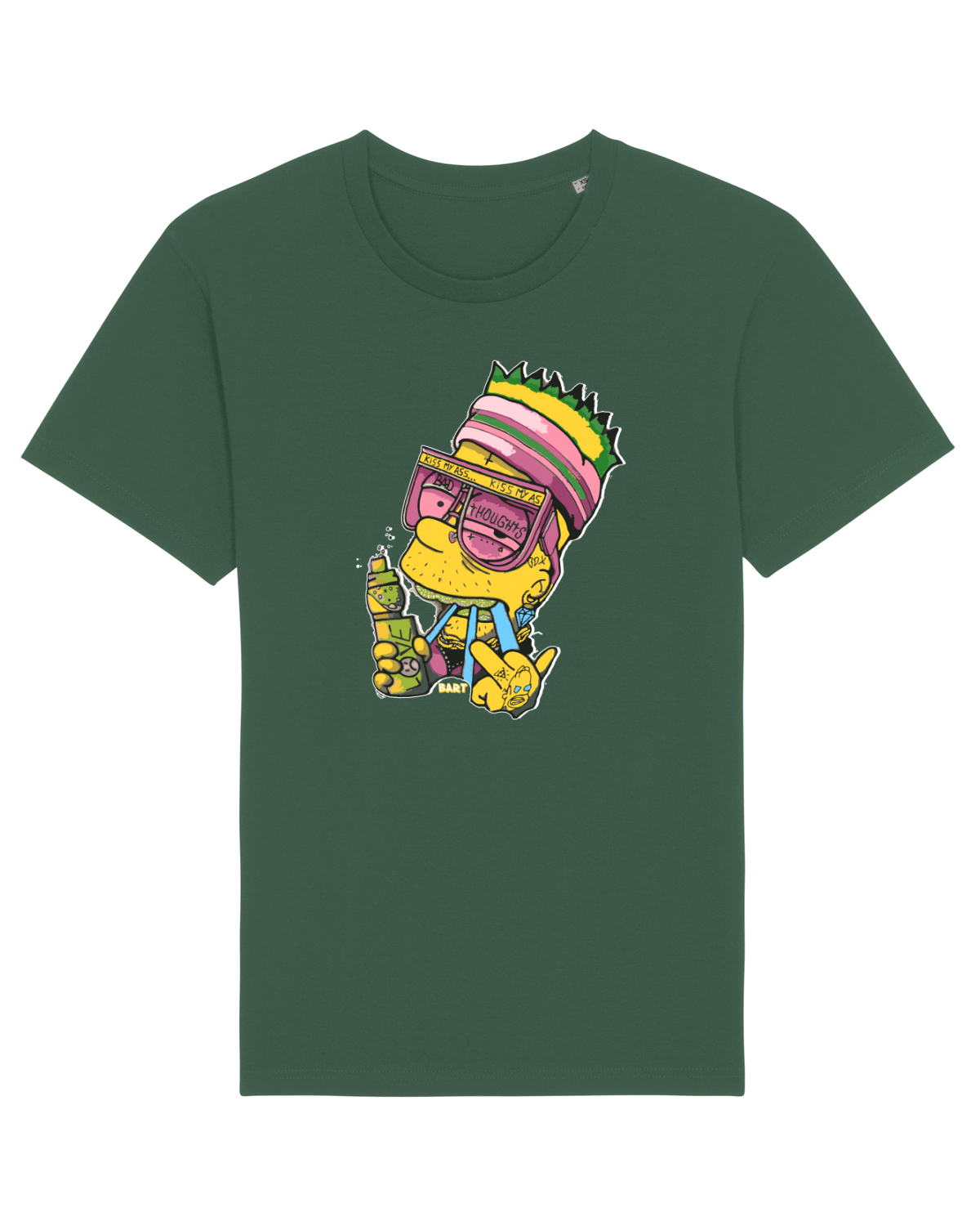 Tricou mânecă scurtă Unisex Rocker Bottle Green