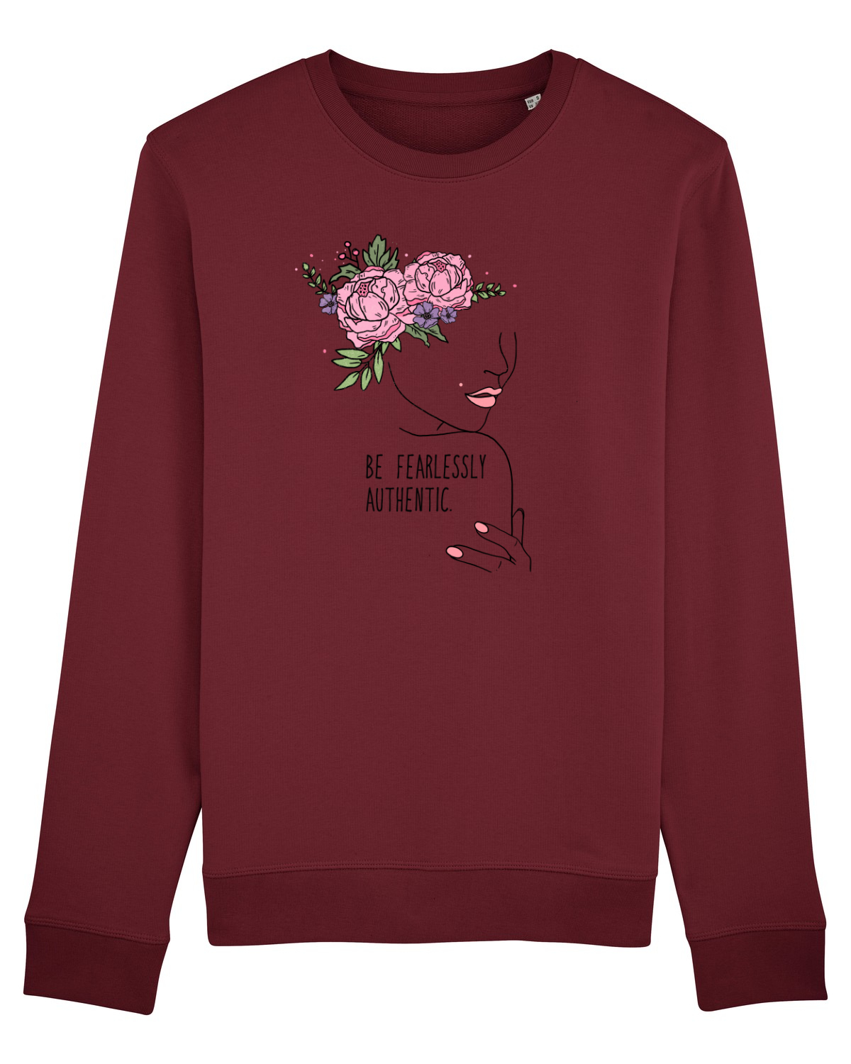 Bluză mânecă lungă Unisex Rise Burgundy