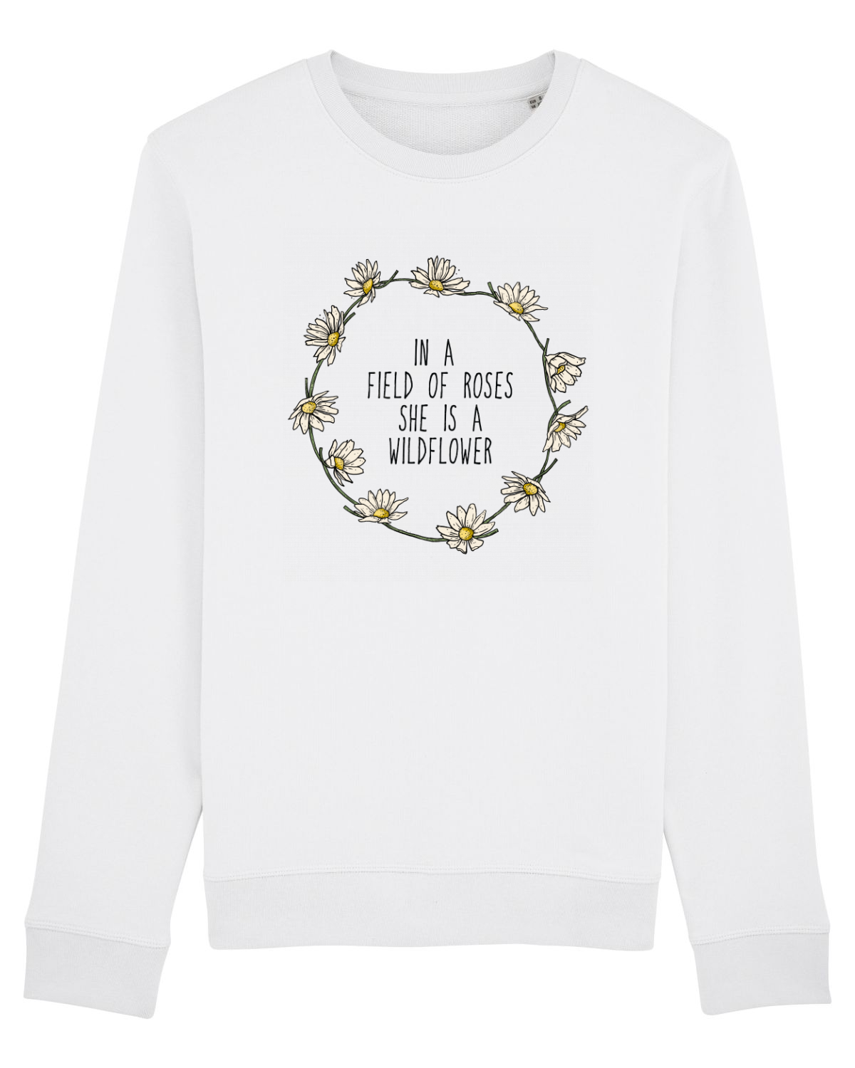 Bluză mânecă lungă Unisex Rise White