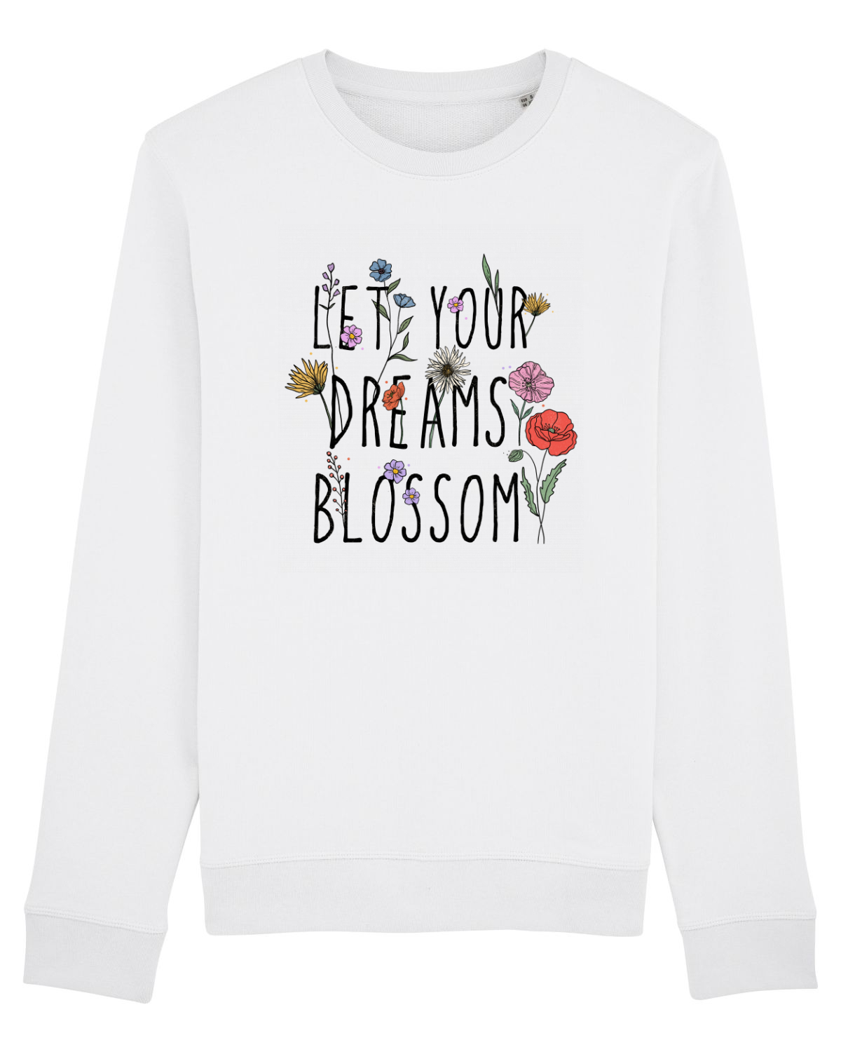 Bluză mânecă lungă Unisex Rise White