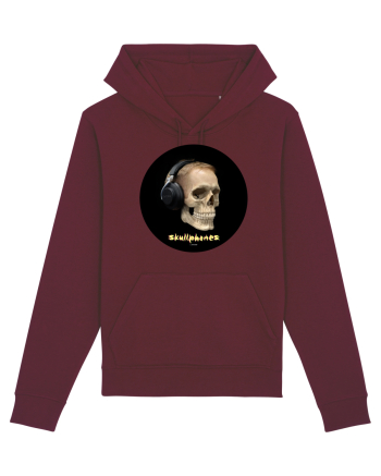 Craniu cu casti - skullphones 14 Burgundy