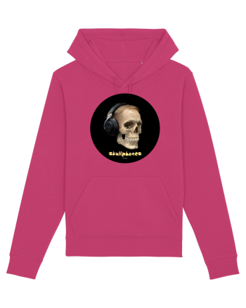Craniu cu casti - skullphones 14 Raspberry