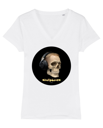 Craniu cu casti - skullphones 14 White