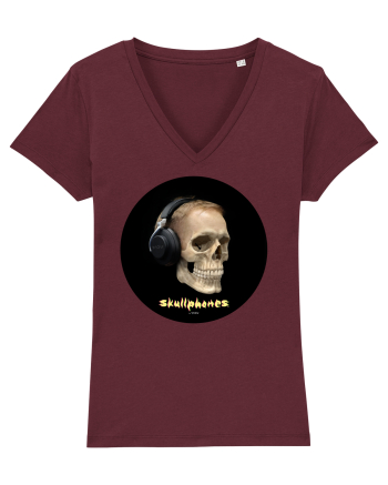 Craniu cu casti - skullphones 14 Burgundy