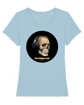 Craniu cu casti - skullphones 14 Sky Blue