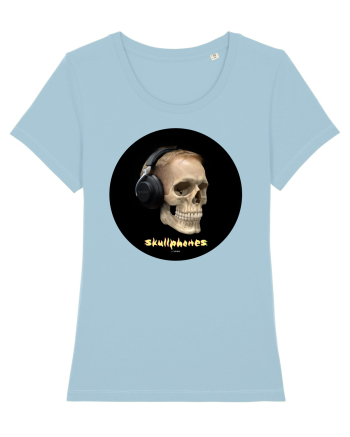 Craniu cu casti - skullphones 14 Sky Blue