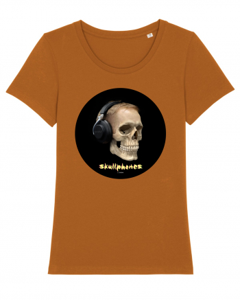 Craniu cu casti - skullphones 14 Roasted Orange