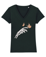 Butterflies and bones Tricou mânecă scurtă guler V Damă Evoker