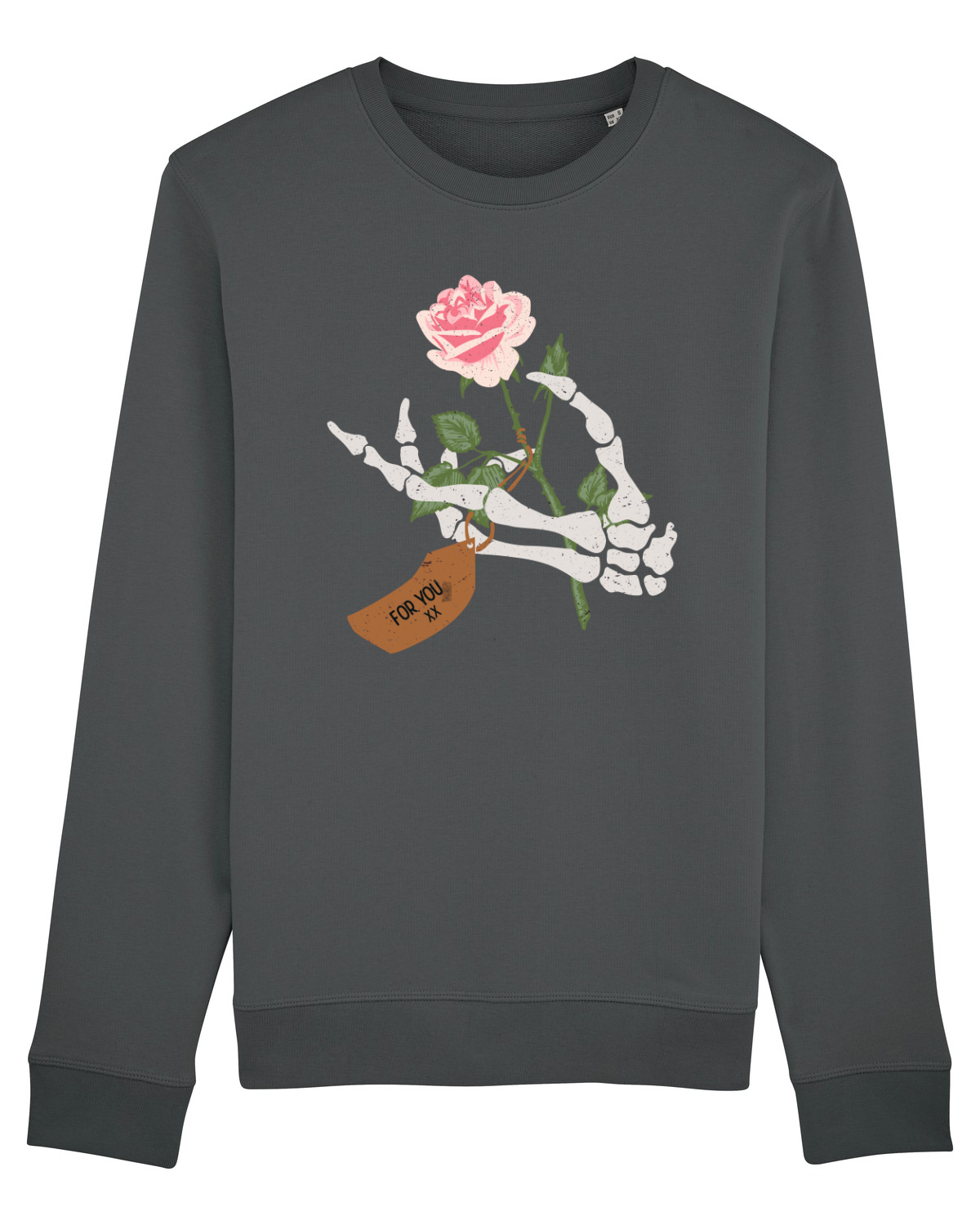 Bluză mânecă lungă Unisex Rise Anthracite