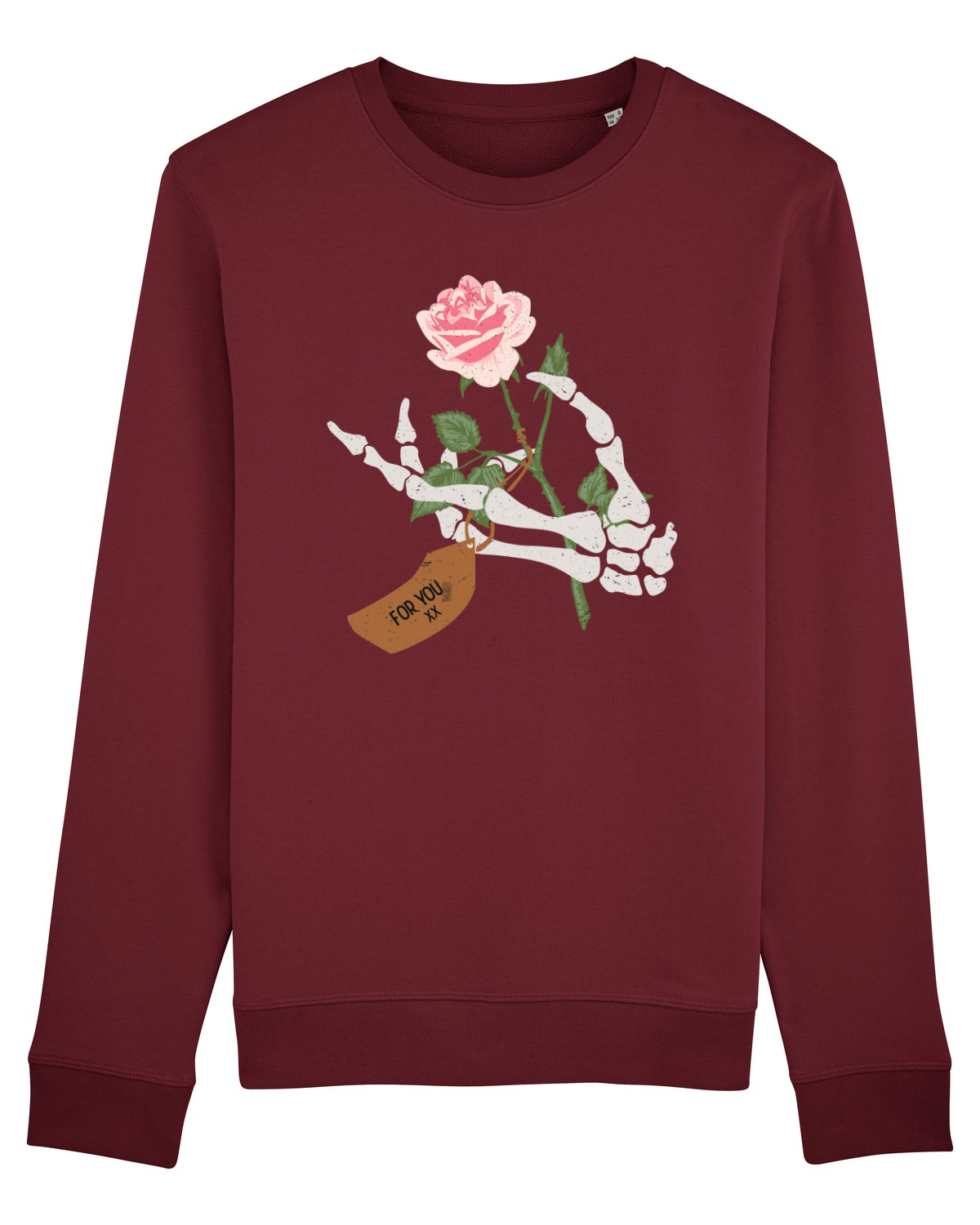 Bluză mânecă lungă Unisex Rise Burgundy