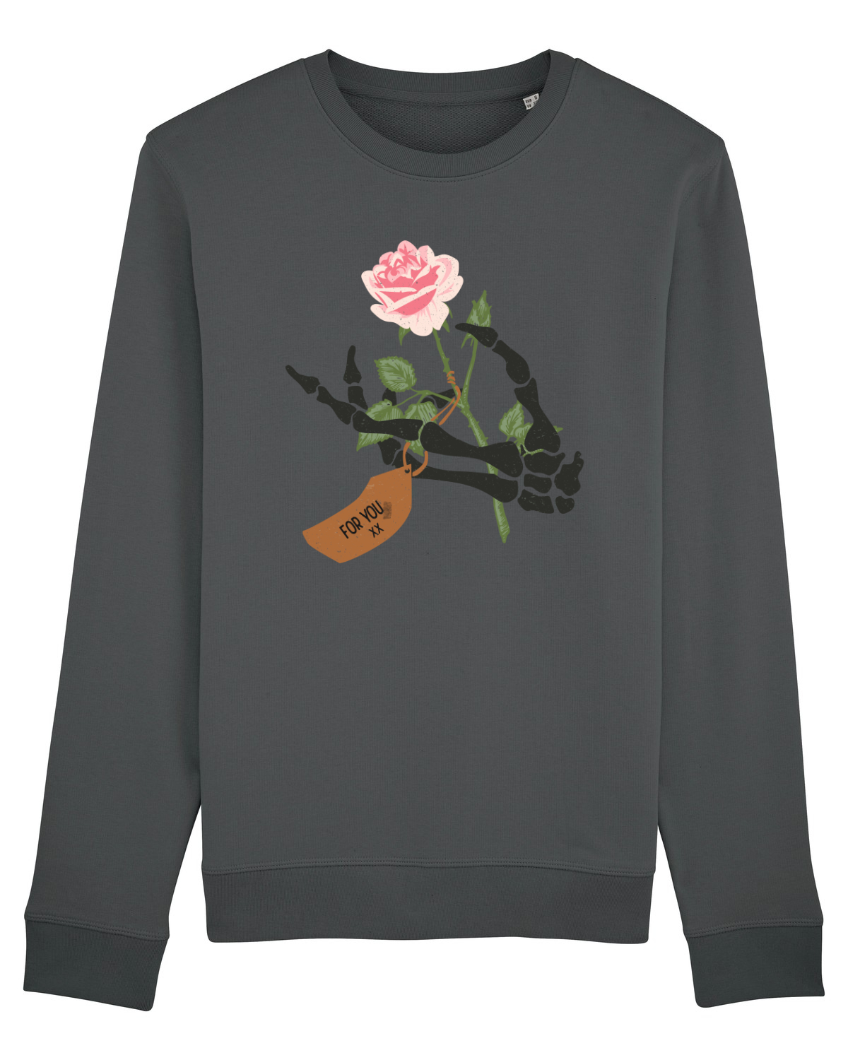 Bluză mânecă lungă Unisex Rise Anthracite