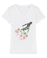 Rose for no one Tricou mânecă scurtă guler V Damă Evoker