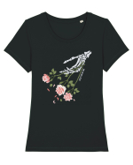Rose for no one Tricou mânecă scurtă guler larg fitted Damă Expresser
