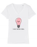 I have the best IDEAS Tricou mânecă scurtă guler V Damă Evoker