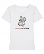 LONDON Calling Tricou mânecă scurtă guler larg fitted Damă Expresser