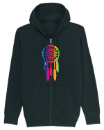LGBTQ Dreamcatcher dream catcher. Prinzător de vise Hanorac cu fermoar Unisex Connector