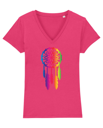 LGBTQ Dreamcatcher dream catcher. Prinzător de vise Raspberry