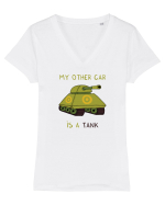 My other car is a tank Tricou mânecă scurtă guler V Damă Evoker