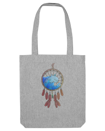 Dolphin Dreamcatcher. Prinzător de vise cu delfini și valuri și pene Heather Grey
