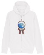 Dolphin Dreamcatcher. Prinzător de vise cu delfini și valuri și pene Hanorac cu fermoar Unisex Connector