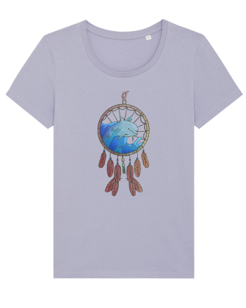 Dolphin Dreamcatcher. Prinzător de vise cu delfini și valuri și pene Lavender