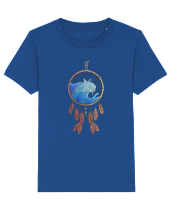 Dolphin Dreamcatcher. Prinzător de vise cu delfini și valuri și pene Majorelle Blue