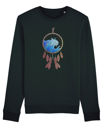 Dolphin Dreamcatcher. Prinzător de vise cu delfini și valuri și pene Black