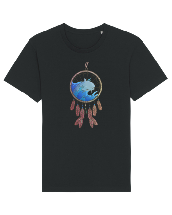Dolphin Dreamcatcher. Prinzător de vise cu delfini și valuri și pene Black