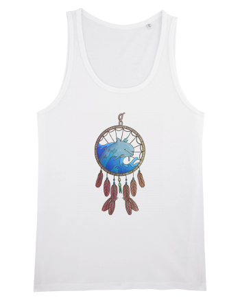 Dolphin Dreamcatcher. Prinzător de vise cu delfini și valuri și pene White