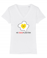 No EGGSplanation Tricou mânecă scurtă guler V Damă Evoker