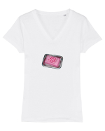 Fight Covid with soap 01 Tricou mânecă scurtă guler V Damă Evoker