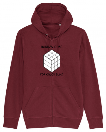 Rubik's cube for color blind Burgundy