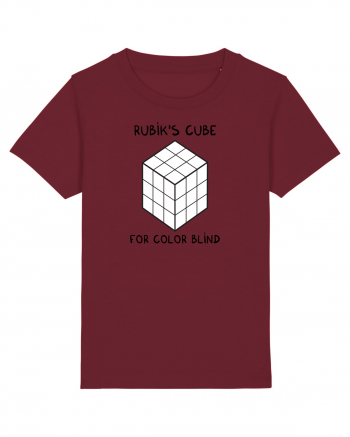 Rubik's cube for color blind Burgundy