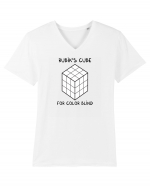 Rubik's cube for color blind Tricou mânecă scurtă guler V Bărbat Presenter