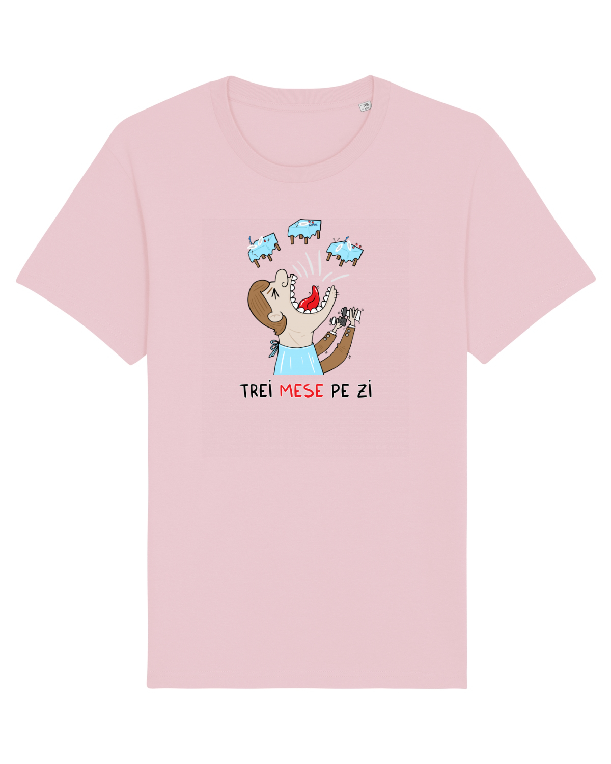 Tricou mânecă scurtă Unisex Rocker Cotton Pink